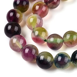 Chapelets de perles en jade blanc naturel teinté&nbsp;G-T138-8mm-210-26