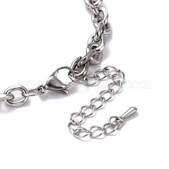 Collana da donna con charm ottagonale con strass&nbsp;NJEW-I111-01S