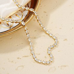 Collane da tennis di lusso in ottone con strass di cristallo a forma di goccia per donna&nbsp;UK5075-1