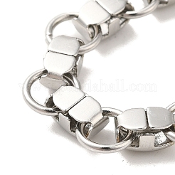 Anlaufgeschützte Armbänder aus rechteckigen Gliederketten aus Edelstahl 304&nbsp;BJEW-Q776-04P
