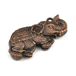 Tibetischer stil Aluminium Anhänger & Charms&nbsp;AL-CBA2376-34R