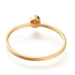 Anillos de dedo de acero inoxidable 304 con revestimiento iónico (IP)&nbsp;RJEW-B0005-7-04G