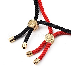 Verstellbare Nylon Twisted Cord Slider Armbänder Sets&nbsp;BJEW-JB05322