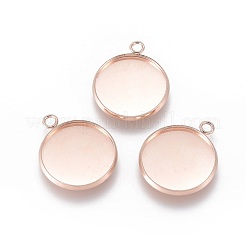 201 pendentifs en acier inoxydable sertis de cabochons&nbsp;STAS-F191-14RG-F