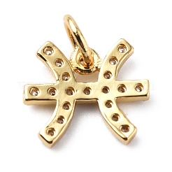 Breloques en laiton avec zircone cubique de micro pave&nbsp;ZIRC-F131-16G-12