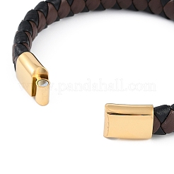 Pulseras de cordón de cuero de microfibra trenzada&nbsp;BJEW-P328-06G-02