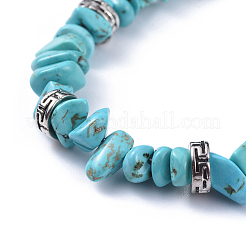Bracelets de copeaux de pierres naturelles et synthétiques&nbsp;BJEW-JB04489