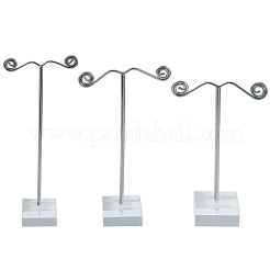 3pcs t Bar Ohrring organische Glas-Displays-Sets&nbsp;X-EDIS-G012-01