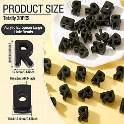 Perles européennes en acrylique&nbsp;OACR-TAC0013-14R