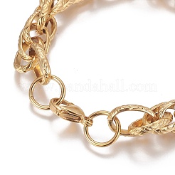Ionenplattierung (IP) 304 Edelstahl Seil Kettenarmbänder&nbsp;BJEW-I274-09G