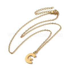 Collane con ciondolo in acciaio inossidabile 304&nbsp;LS-NJEW-H036-02G-C