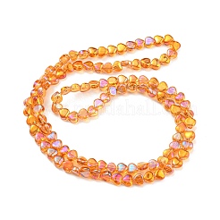 Fili di perle di vetro trasparente placcato completamente placcato&nbsp;EGLA-G037-09A-FR01
