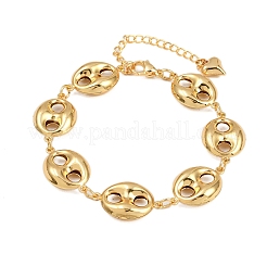 Bracelets à maillons en grains de café en acier inoxydable 304&nbsp;BJEW-D359-14B-G