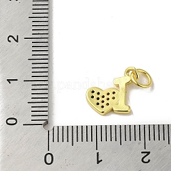 Pendenti con pavé di zirconi cubici in vero ottone placcato oro 18k&nbsp;KK-M283-08D-02