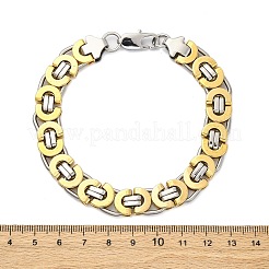 Bracelets à chaîne byzantine en acier inoxydable 304 pour femmes et hommes&nbsp;BJEW-R018-22GP-02