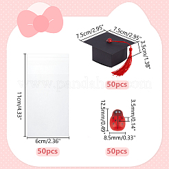 Geschenkbox-Sets aus Papier in Form einer Abschlusskappe&nbsp;AJEW-WR0002-70