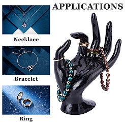 Modelo de mano de exhibición de anillo de plástico&nbsp;RDIS-WH0004-03A-WH