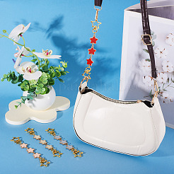 4 Stück Taschen-Verlängerungsketten aus Emaille-Legierung&nbsp;HJEW-TAC0105