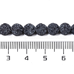 Fili di perline di roccia lavica naturale smerigliata&nbsp;G-E618-03