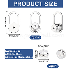 Dadi per le orecchie in ottone da 8 pz&nbsp;KK-ME0003-61P