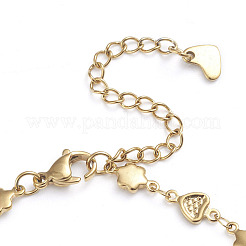 Bracelets à maillons en acier inoxydable 304&nbsp;BJEW-L673-006-G