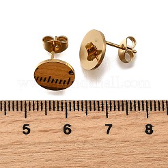 Boucles d'oreilles à tige en acier inoxydable 304 avec placage ionique (IP)&nbsp;STAS-D371-02G-04