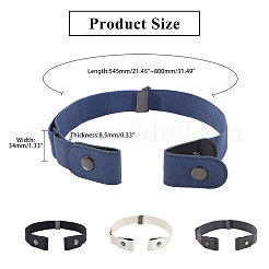 4 pz 4 colori poliestere senza fibbia cintura elastica invisibile&nbsp;AJEW-CA0004-18
