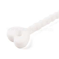 Bridas para cables de silicona en forma de corazón&nbsp;AJEW-C034-02G