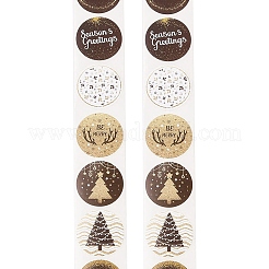 500 x runde Aufkleber mit Weihnachtsmotiv.&nbsp;LS-AJEW-S090-04F