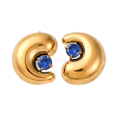 Ohrstecker aus 304 Edelstahl mit Mikropavé und Zirkonia&nbsp;EJEW-B138-01G