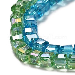 FilI di perline in vetro placcato&nbsp;EGLA-D018-4x4mm-M3