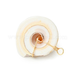 Kupferdraht umwickelte natürliche Shiva-Augen-Muschelanhänger&nbsp;PALLOY-TA00185