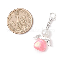 Pendentif décoratif en forme d'ange en forme de cœur en acrylique et plastique ABS&nbsp;HJEW-JM03825