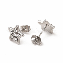 Kristall-Strass-Stern-Ohrstecker&nbsp;EJEW-C004-14P