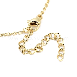 Collane con pendente in ottone micro pavé di zirconi chiari&nbsp;NJEW-Z035-04D-G
