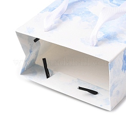 Sacchetti regalo rettangolari in carta con sfumatura di colore e manici in nastro&nbsp;ABAG-A011-01C