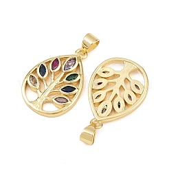 Colgantes de circonitas cúbicas de colores de latón&nbsp;KK-L251-48G