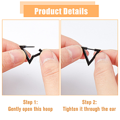 12 pieza de pendientes de aro de acero inoxidable de 6 estilos para mujer&nbsp;EJEW-FI0002-08