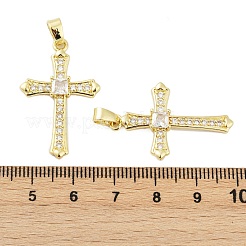 Messing micro pave klare zirkonia anhänger&nbsp;KK-L235-01B-G