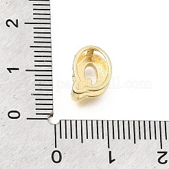 Barrettes d'espacement initiales en laiton micro-pavé de zircone cubique transparente&nbsp;KK-E802-34G-Q