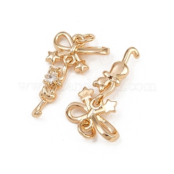 Ottone micro spianare pendenti zirconi&nbsp;KK-K407-01G