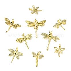9 Stück 9 Stile aus Messing mit Zirkonia-Anhängern&nbsp;KK-CJ0003-33