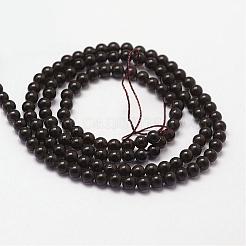 Mogano naturale perle di ossidiana fili&nbsp;G-N0189-01-3mm