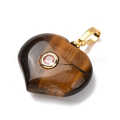 Pendentifs en œil de tigre naturel&nbsp;G-B188-02G-07