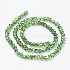 Placcare trasparente perle di vetro fili&nbsp;EGLA-A034-T4mm-E01