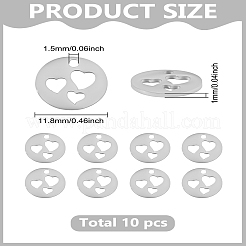 10 pieza de dijes de acero inoxidable 201&nbsp;STAS-LP0003-42