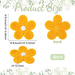 8 pieza de accesorio para disfraz de tela de fieltro de lana con forma de margarita&nbsp;AJEW-PH0008-82B