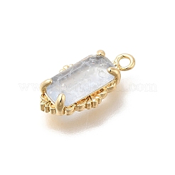 Charms de vidrio de latón&nbsp;KK-U061-10G-03