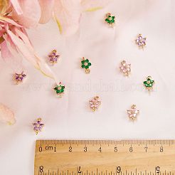 15 pièce de 3 couleurs de liens/connecteurs en verre transparent&nbsp;GLAA-SZ0002-39