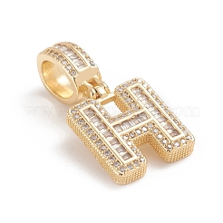 Pendentifs avec zircon cubiques à micro-pavés en laiton&nbsp;ZIRC-G165-13G-H